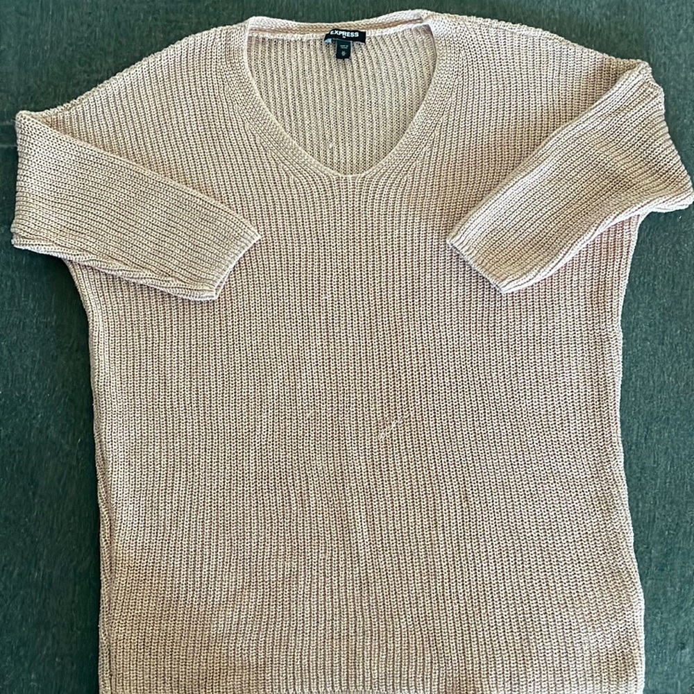 Express Pink Mid-Sleeve Sweater Size M